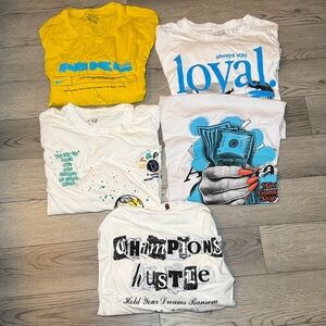 Streetwear Graphic Tee Bundle- Nike, Staple, Outrank, & More (5 shirts) XXL Men